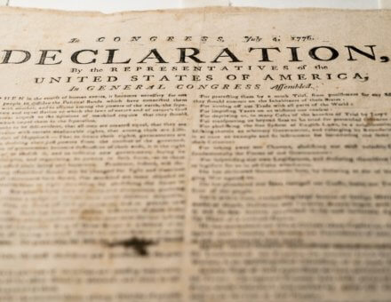 1776 Broadside of the Declaration of Independence