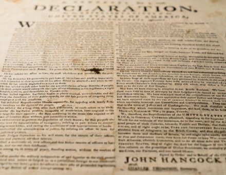1776 Broadside of the Declaration of Independence