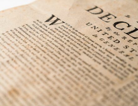 1776 Broadside of the Declaration of Independence