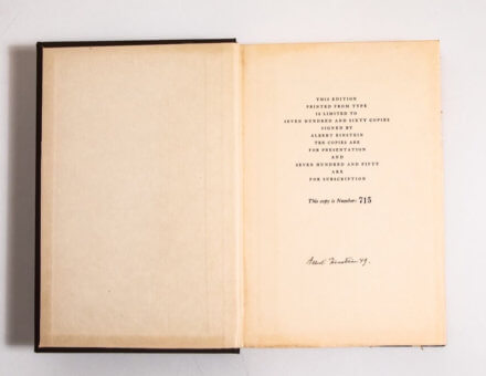 First Edition of Philosopher-Scientist by Einstein (Signed)